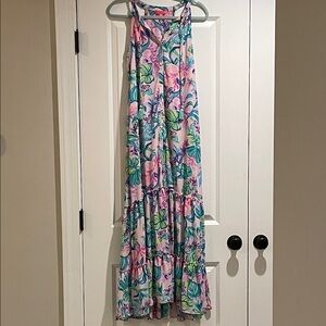 Lilly Pulitzer Tropical Floral Tank Dress - Pink, Green, Blue